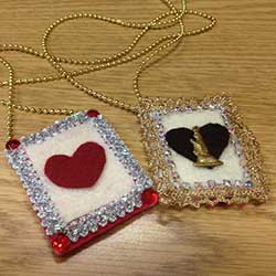 Valentine’s DIY Crafts: Magic Heart Wand & Candy Pouch Necklace