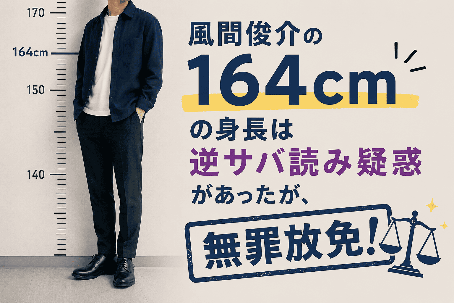 風間俊介の164Cmの身長は逆サバ読み疑惑があったが、無罪放免！ | かっこいい有名人研究所