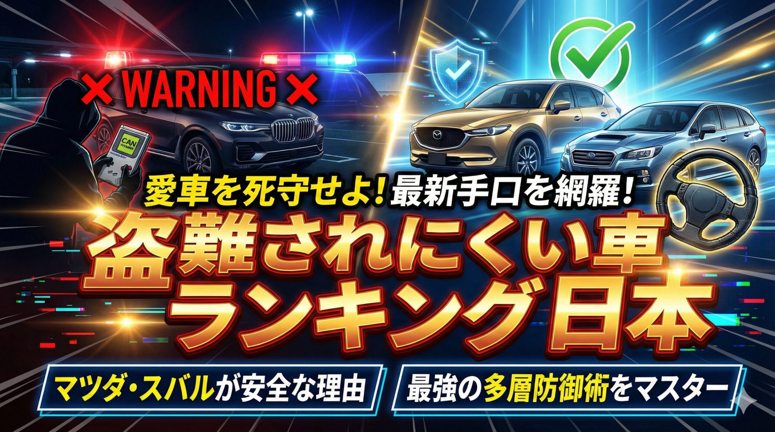 【2026年】盗難されにくい車ランキング！プロが避ける車種の共通点
