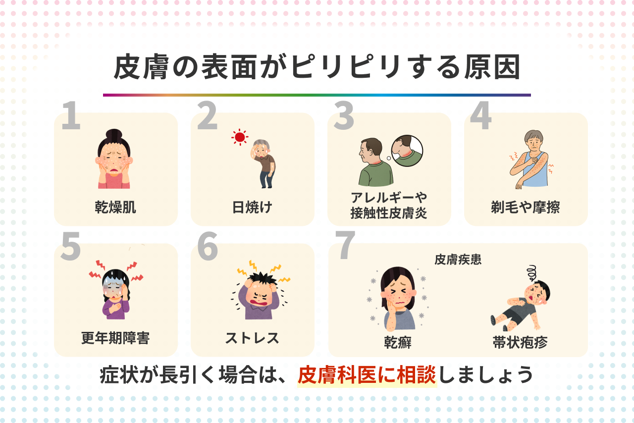 皮膚のヒリヒリで傷なしの正体は？帯状疱疹や神経痛のサインと受診科