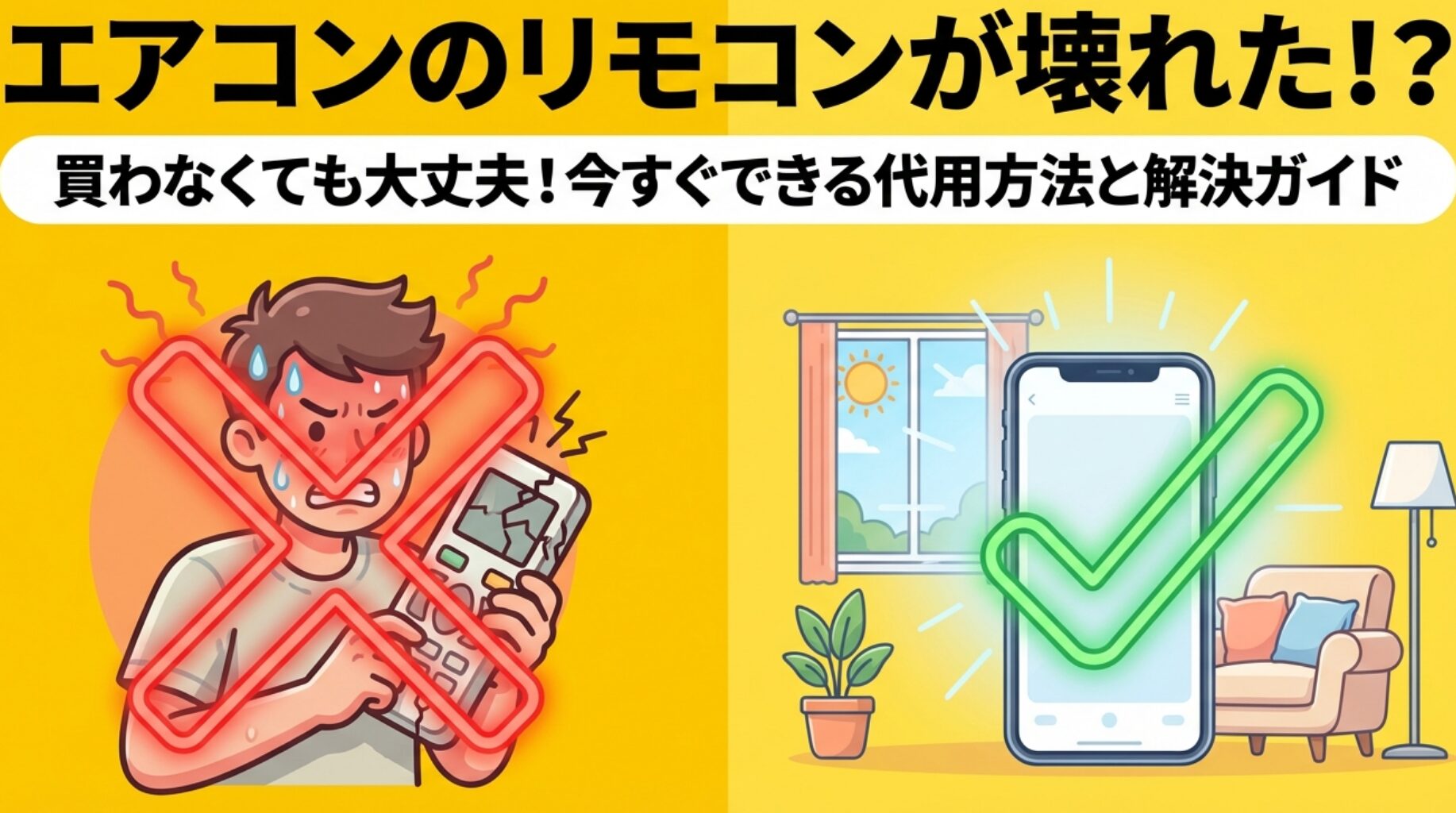エアコンのリモコンが壊れた？焦る前に試す復旧ワザと代替策【2026最新】