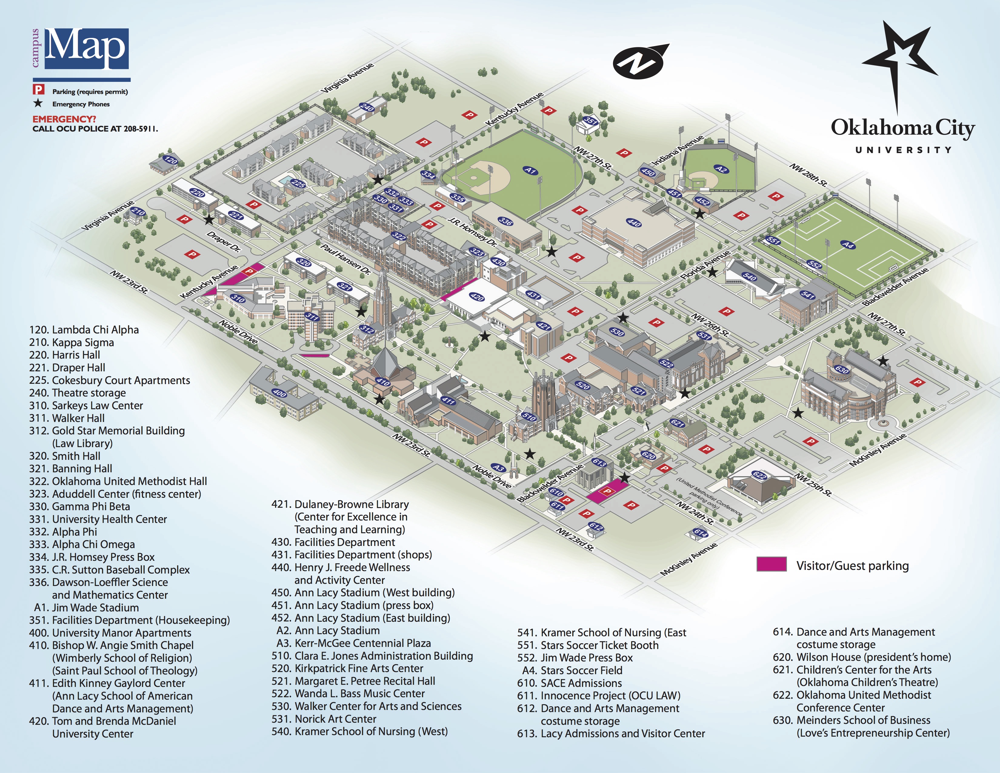 University of Oklahoma Map