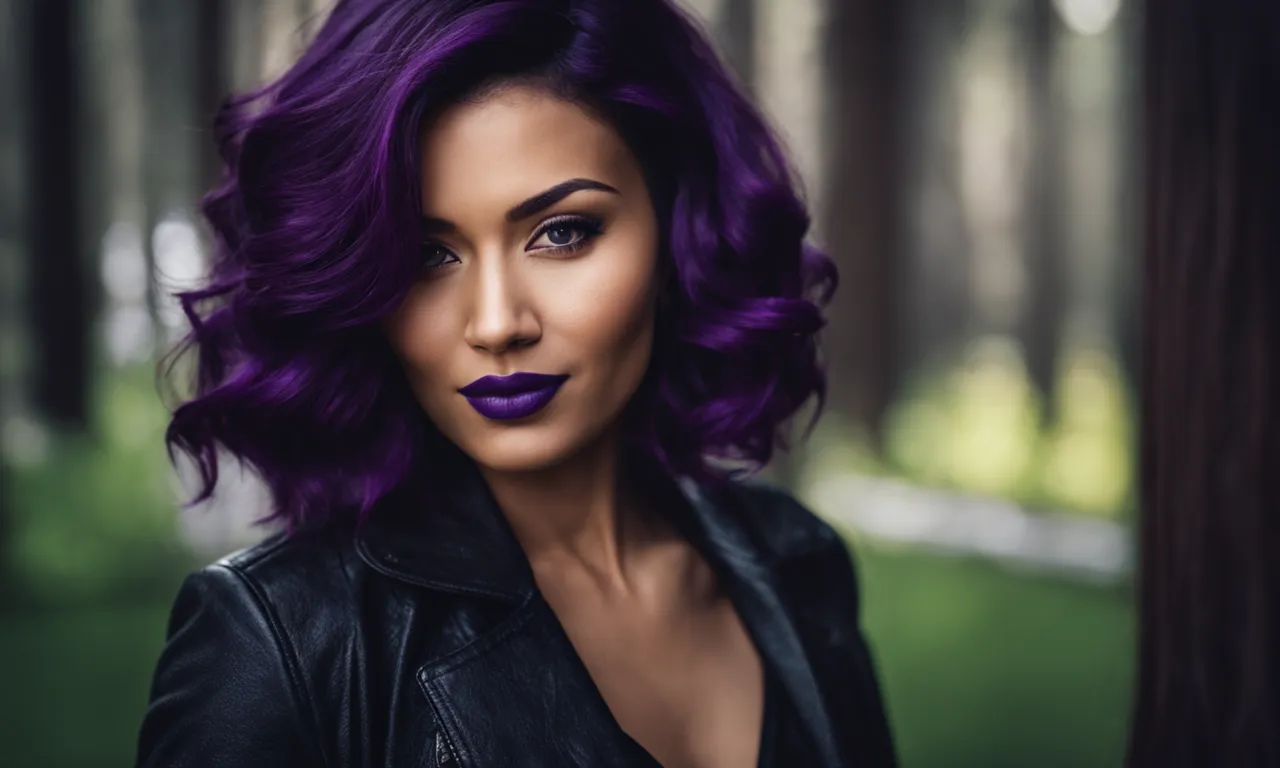 Purple Hair Dye on Black Hair