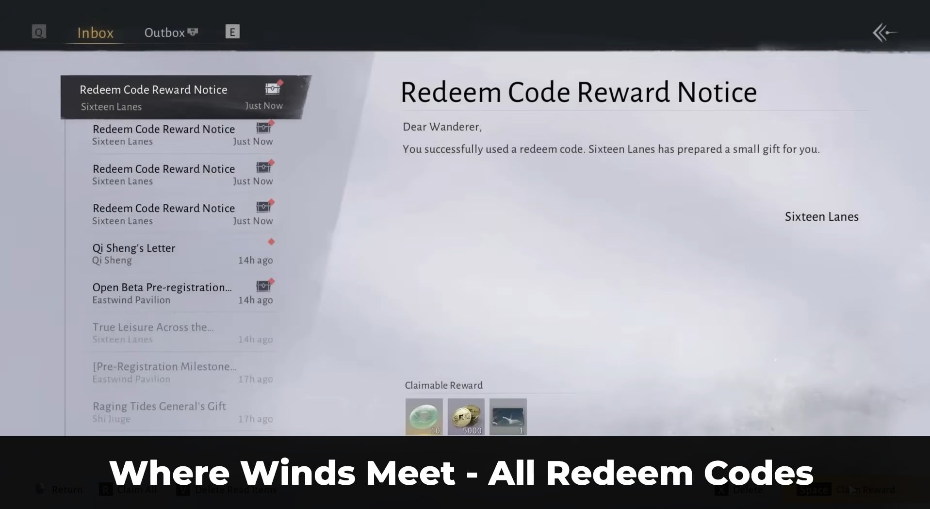 How to Redeem Codes in Where Winds Meet