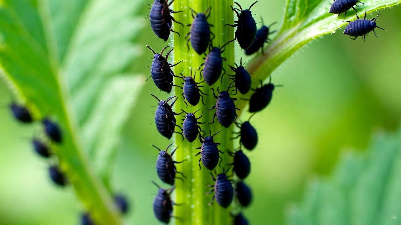 Tiny Black Bugs in Garden