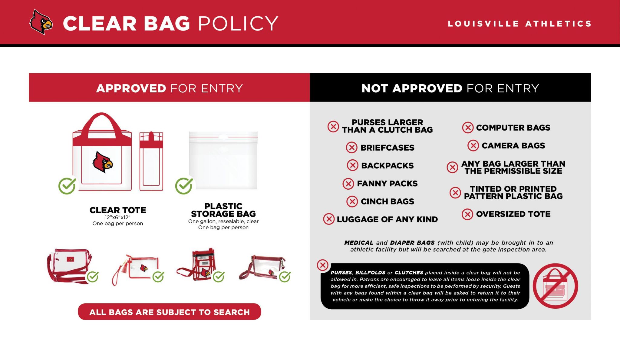 L and N Stadium Bag Policy