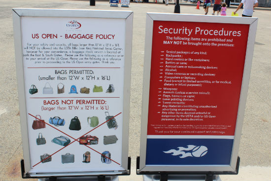 Us Open Bag Policy Brookline