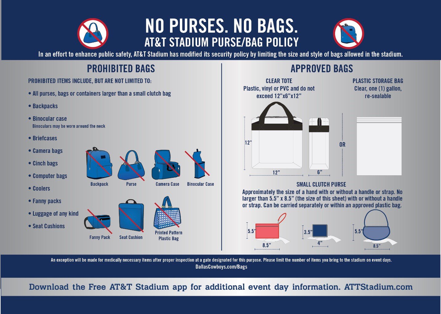 2018 Cotton Bowl Bag Policy