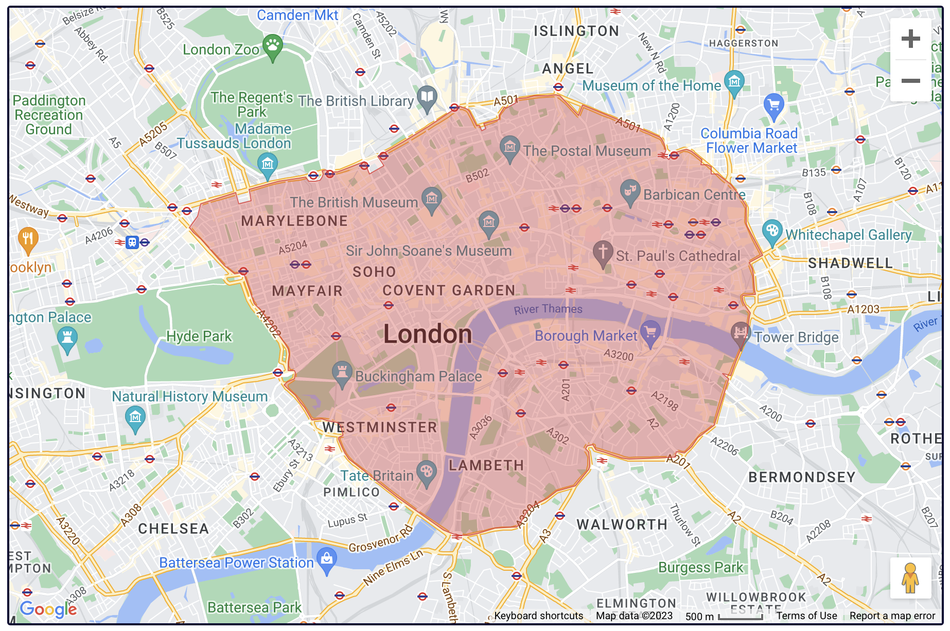 Is Kings Cross in Congestion Zone