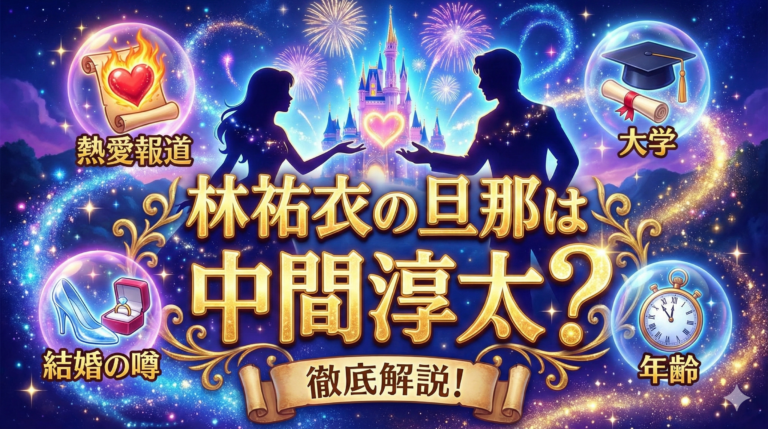 林祐衣の旦那は中間淳太？熱愛報道や結婚の噂・大学・年齢まで徹底解説