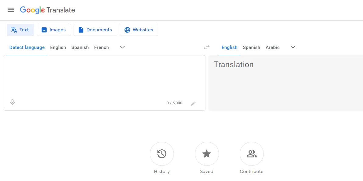 Google Translation Site