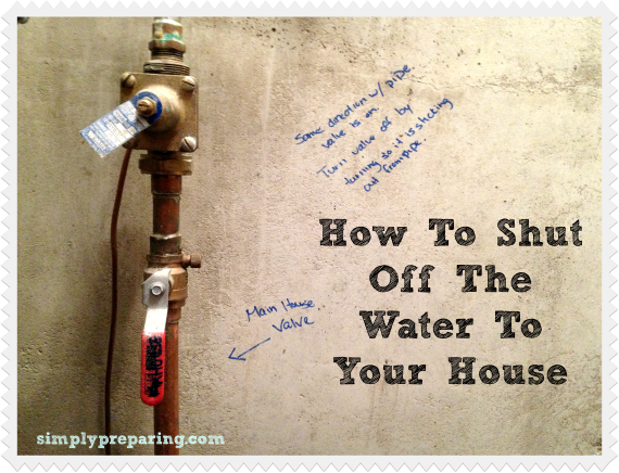 How to Shut the Water Off