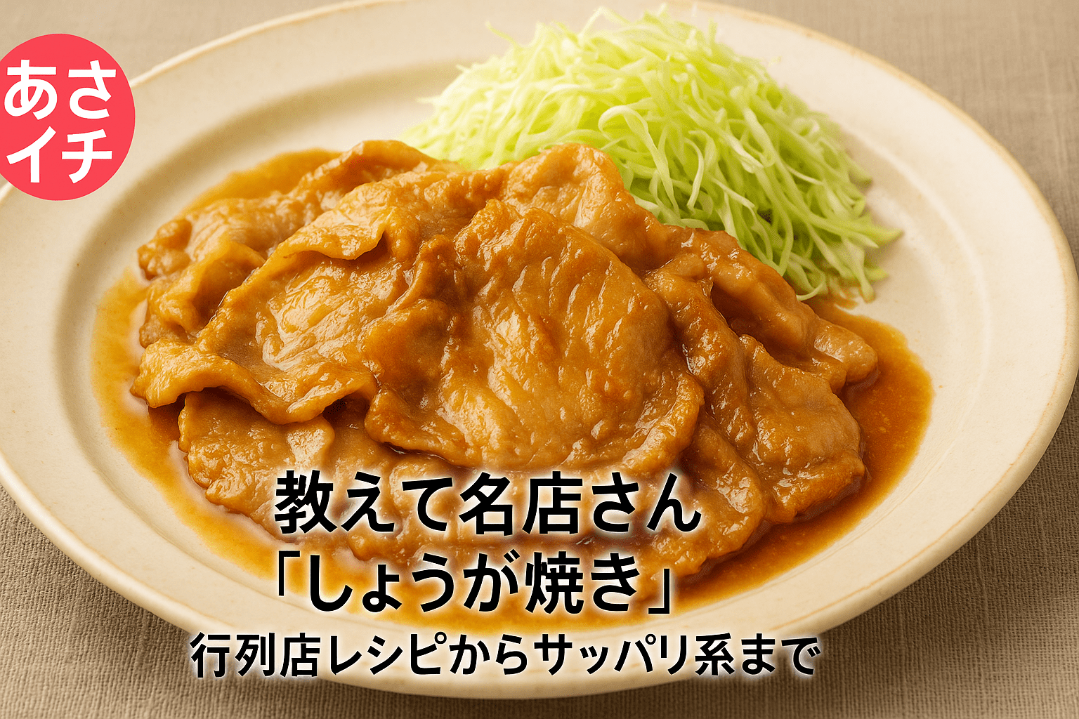 あさイチ絶賛の生姜焼き！肉が劇的に柔らかくなる黄金比とプロの極意