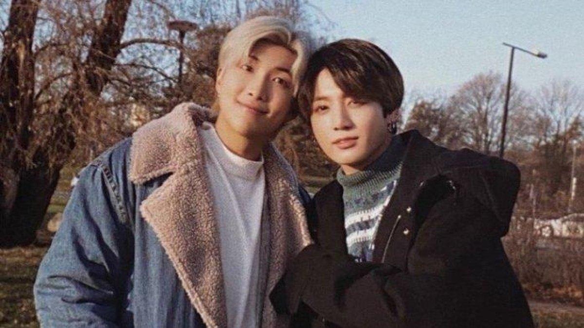 Jungkook on Rm's Lap