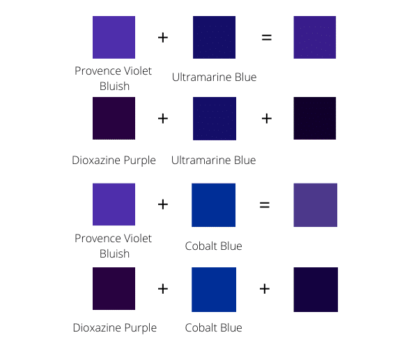 Purple and Blue Mix Color