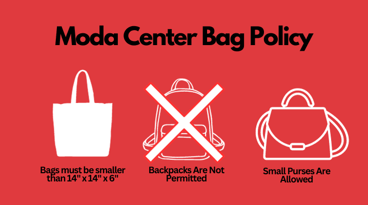 Moda Center Bag Policy 2019