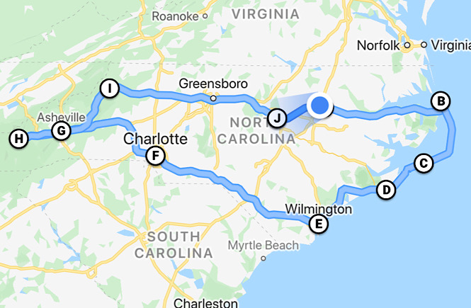 Greensboro Nc to Chapel Hill