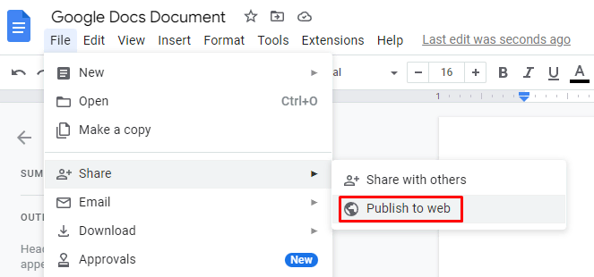 How to Post a Document on Google Docs