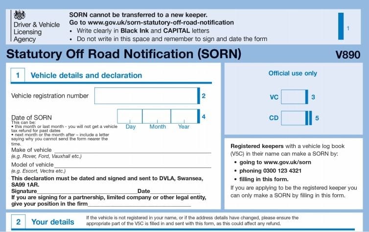How to Tax a Sorn Car