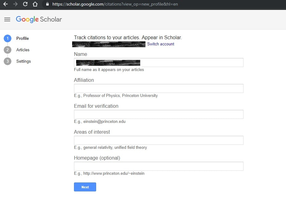 How Do I Create a Google Scholar Account