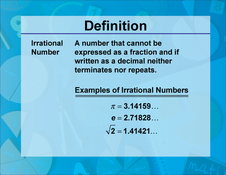 Can an Irrational Number Be Written as a Fraction