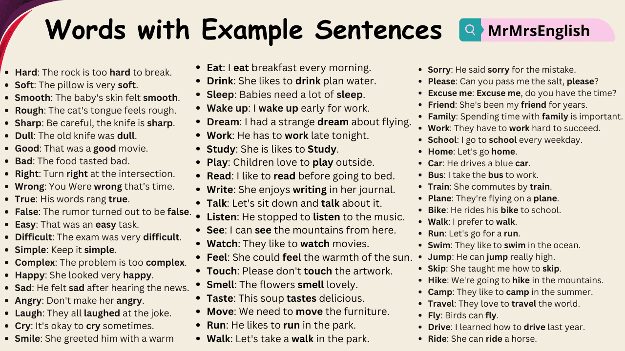 Sentence with Word Them
