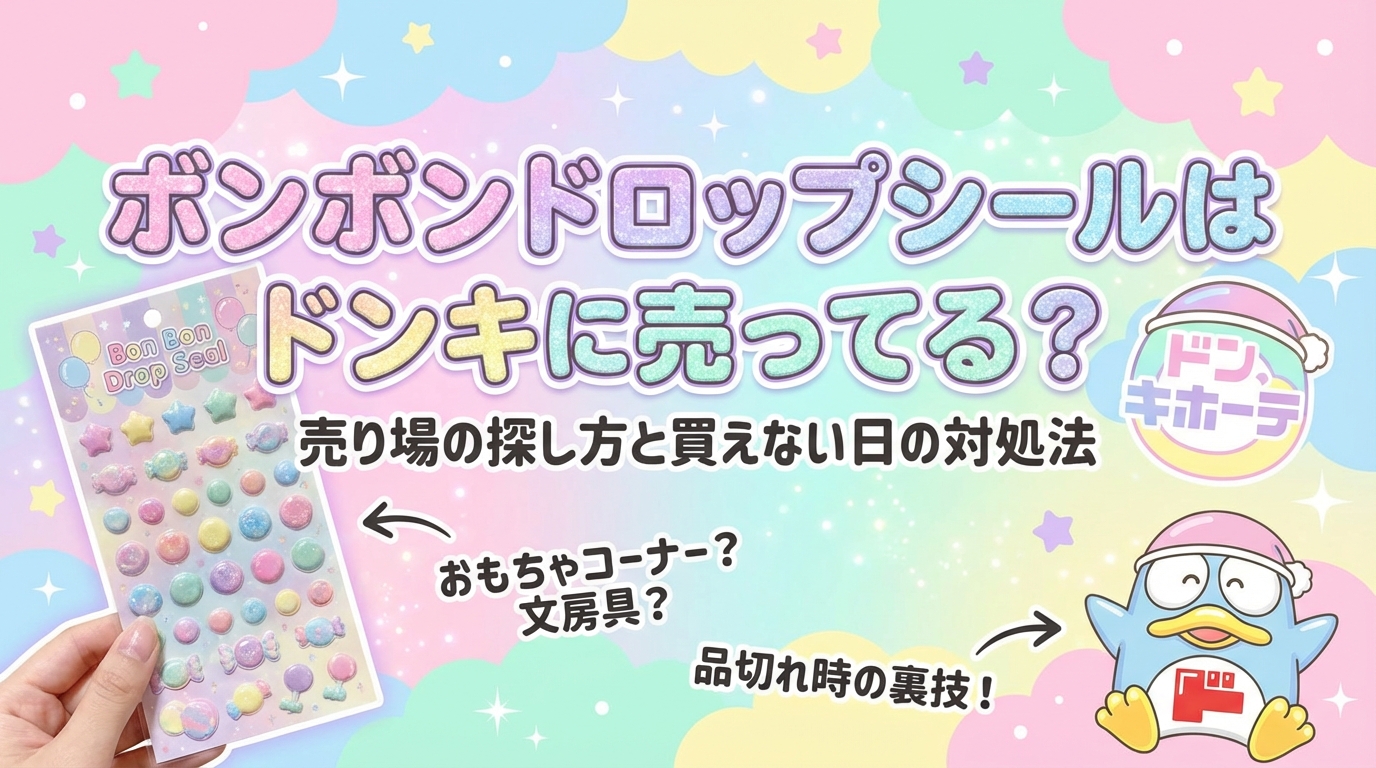 ボンボンドロップシールはドンキにある？売り場や在庫と販売店舗を追跡