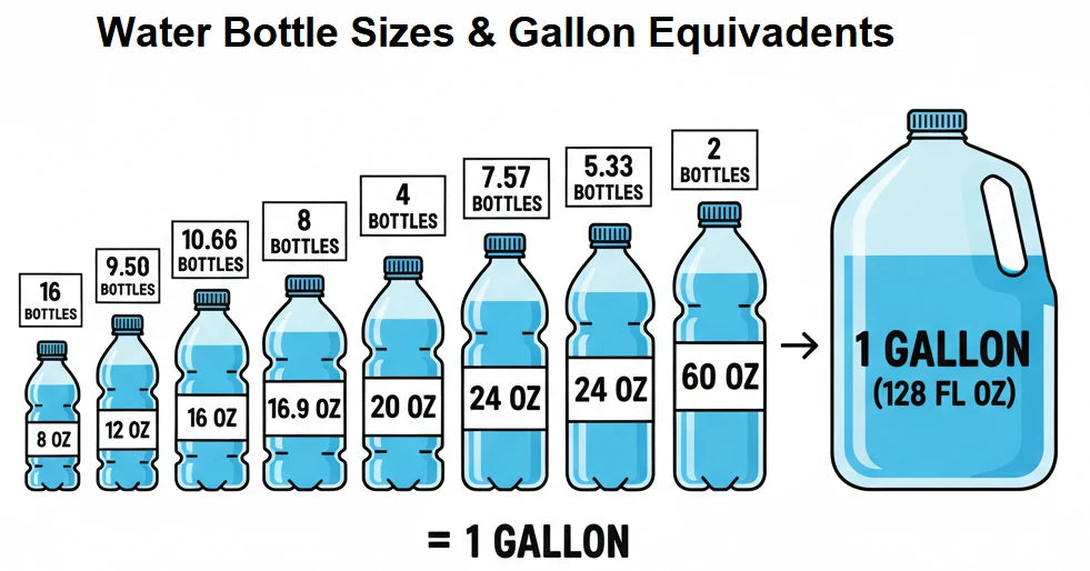 How Many Bottles of Water Is Equal to a Gallon