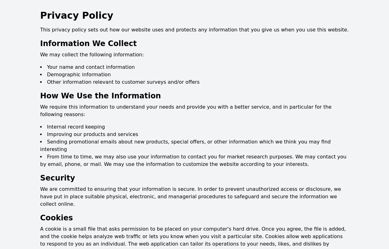 Onedayform Privacy Policy: What Are They Really Doing with Your Data?