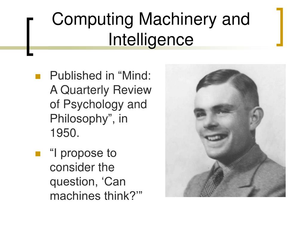 Computing Machinery and Intelligence