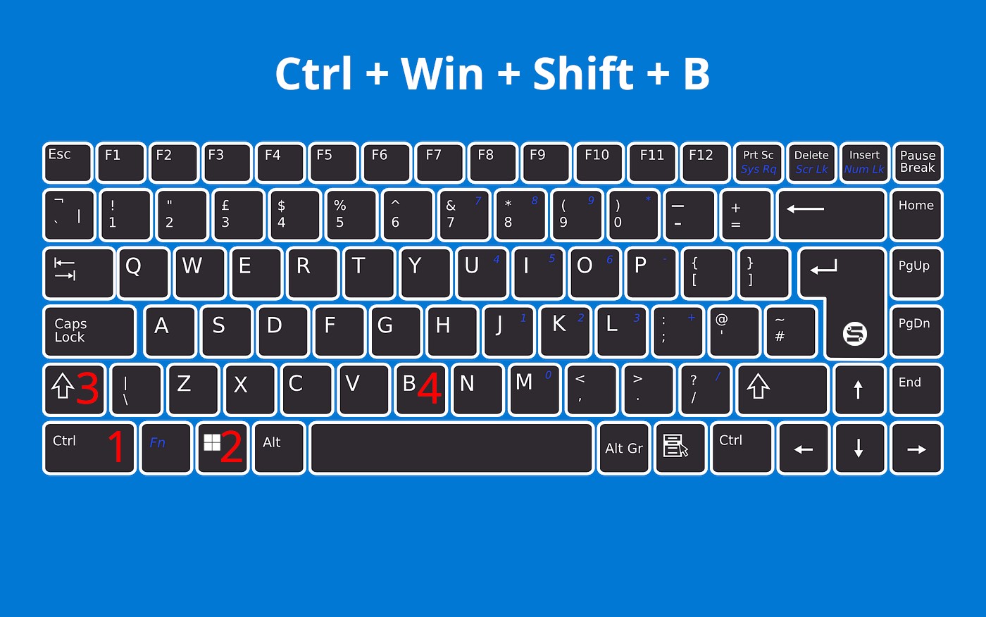 Control Windows Shift B