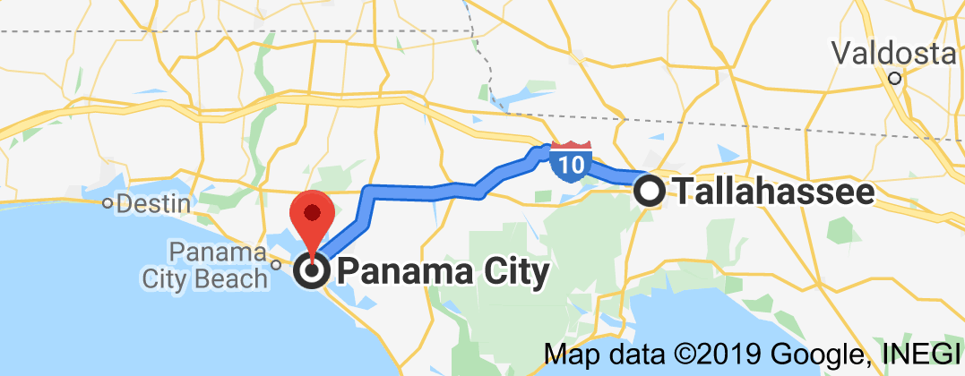 How Far Is Panama City from Tampa