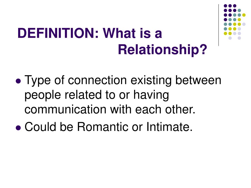 What Is the Definition of a Relationship
