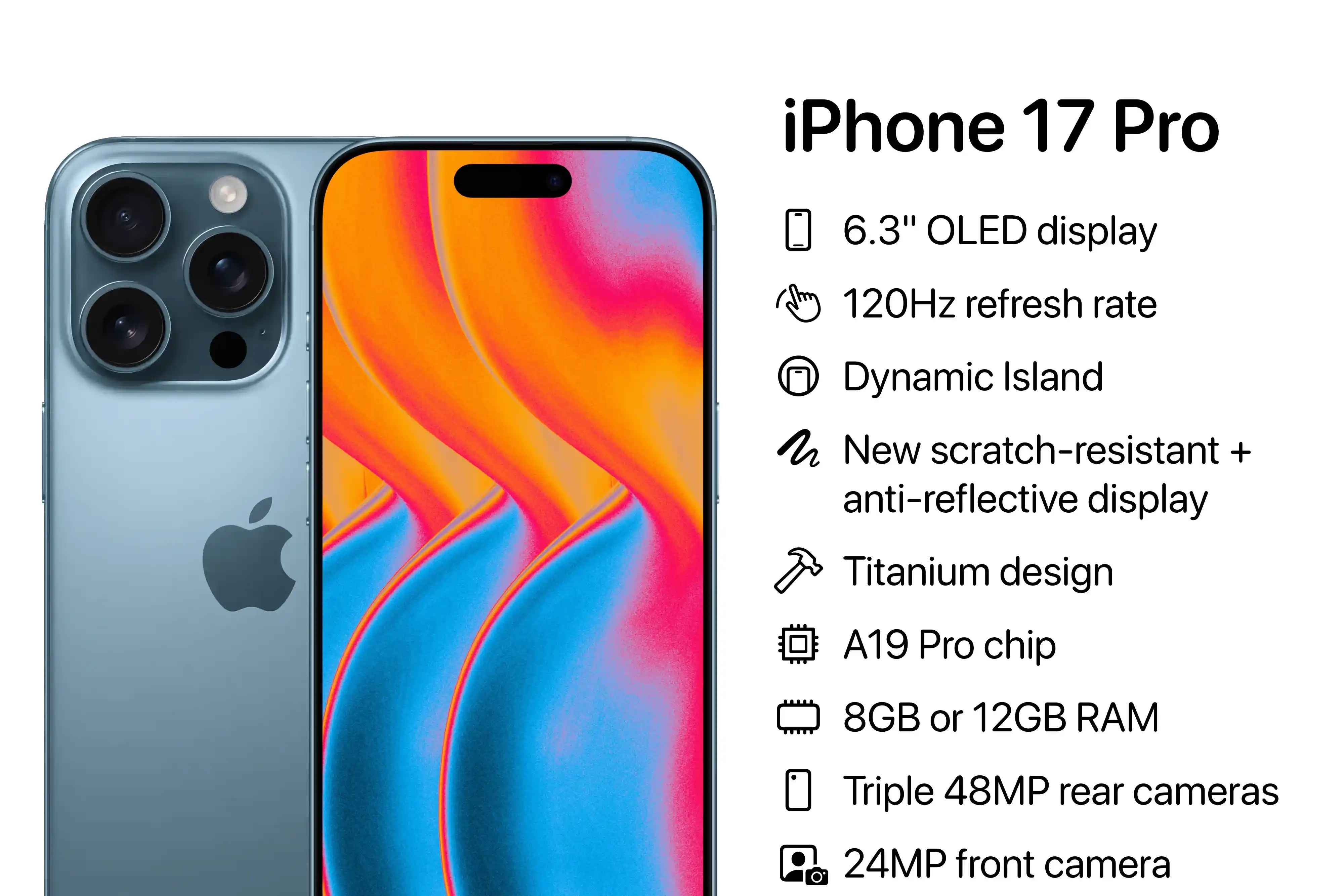 Iphone 17 Pro Max Features Titanium Frame 5X Telephoto and up to 33 Hours Video Playback