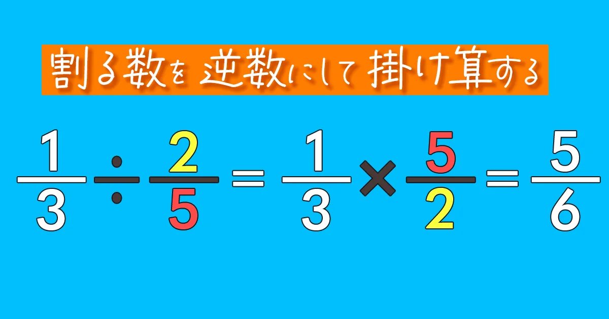 なぜひっくり返す？分数の割り算のやり方と納得の理由を図解で徹底解説