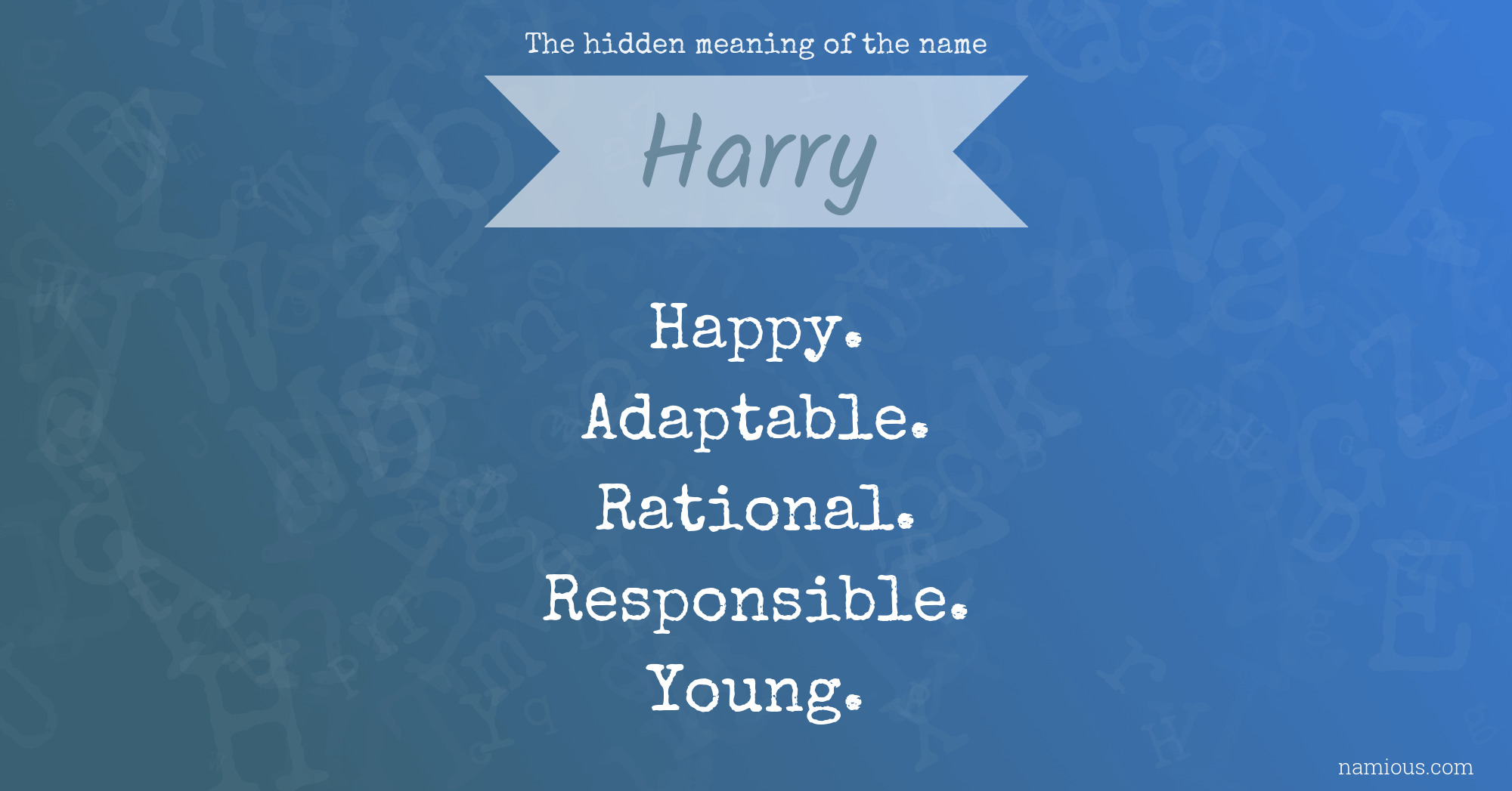 What Does the Name Harry Mean