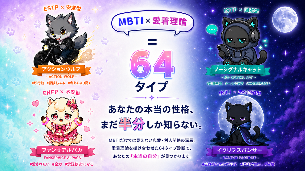 恋愛の失敗を繰り返す原因判明！愛着タイプ診断と相性・克服ガイド