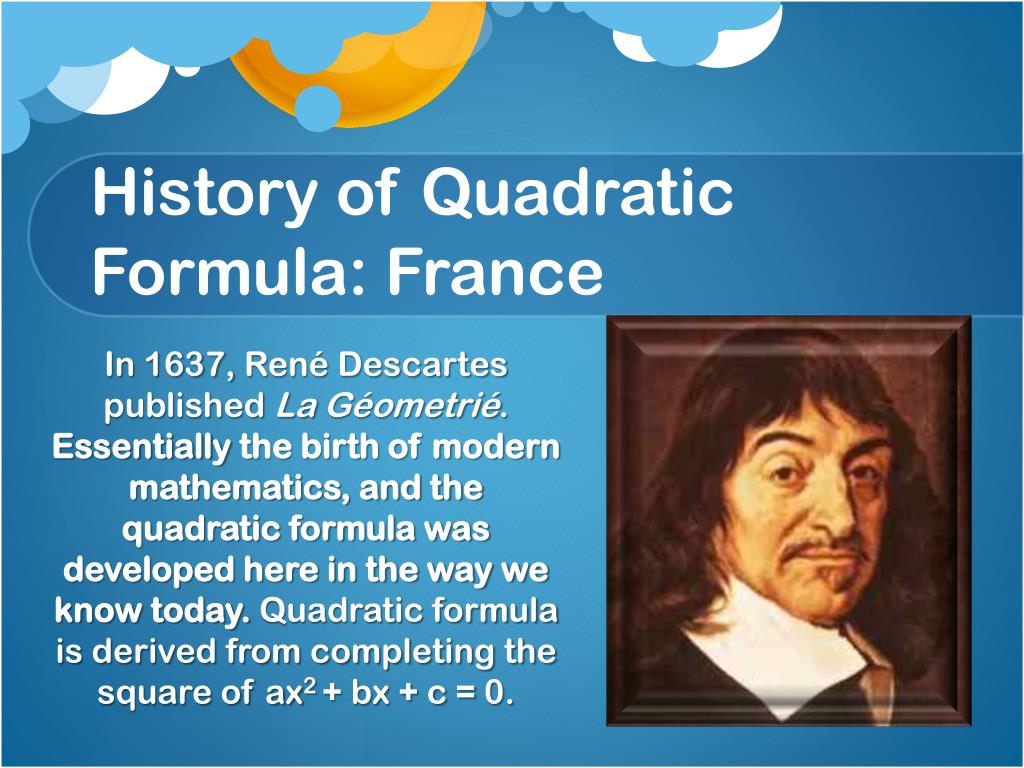 Who Discovered Quadratic Formula