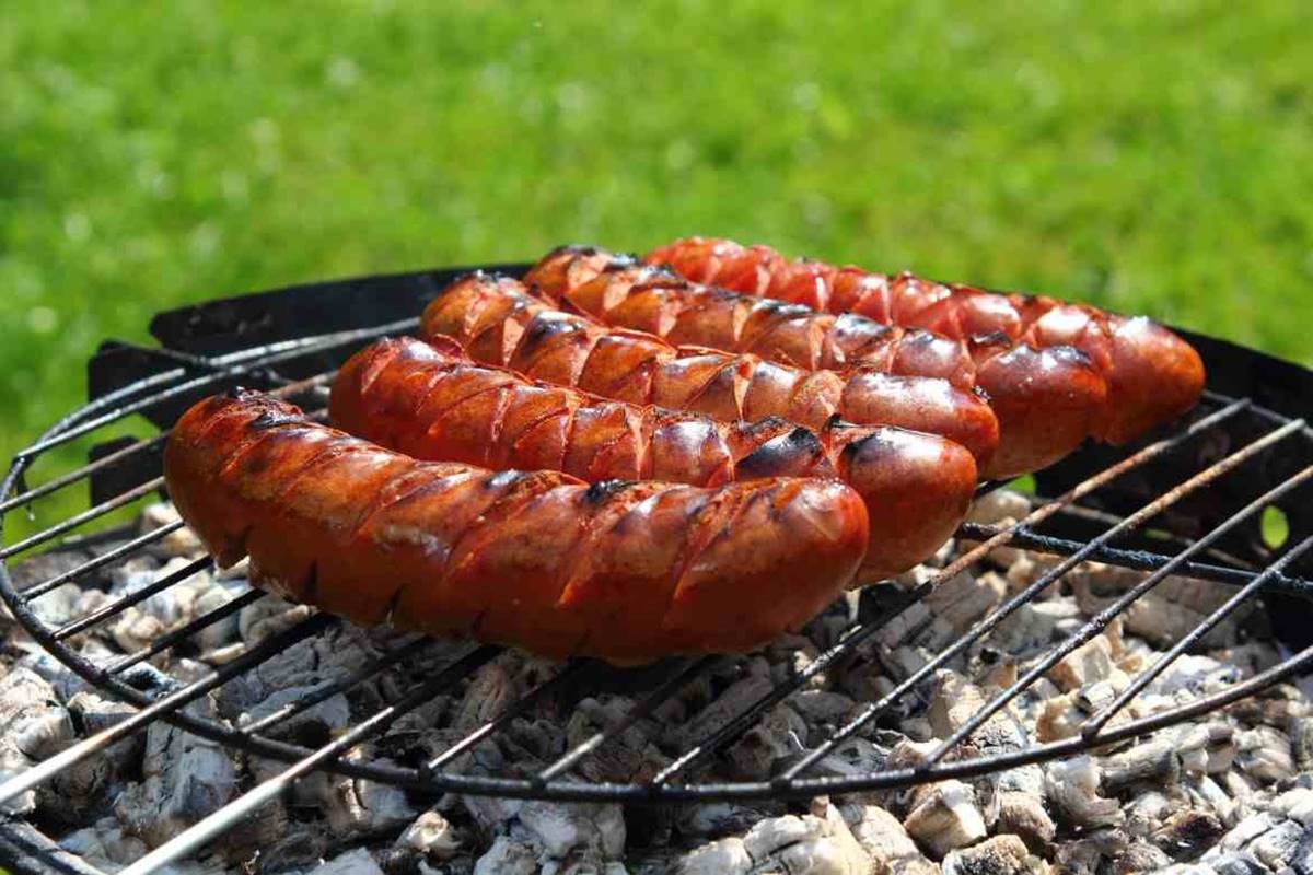 Cooking Sausages in the Grill