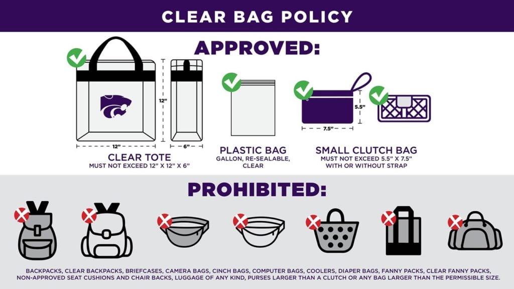 K State Football Bag Policy