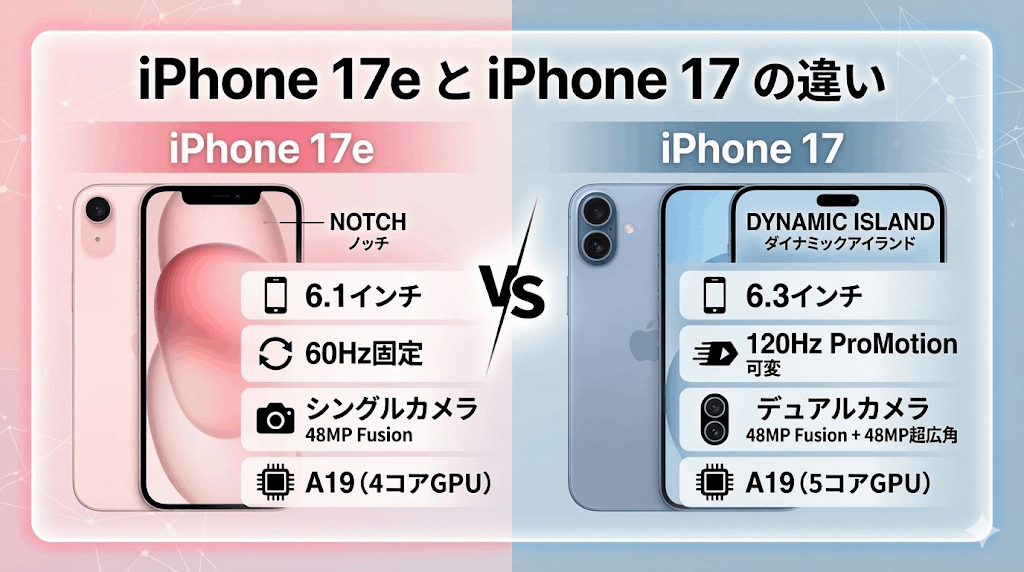 Iphone 17Eと17の違いを徹底比較！価格差とスペックの決定打