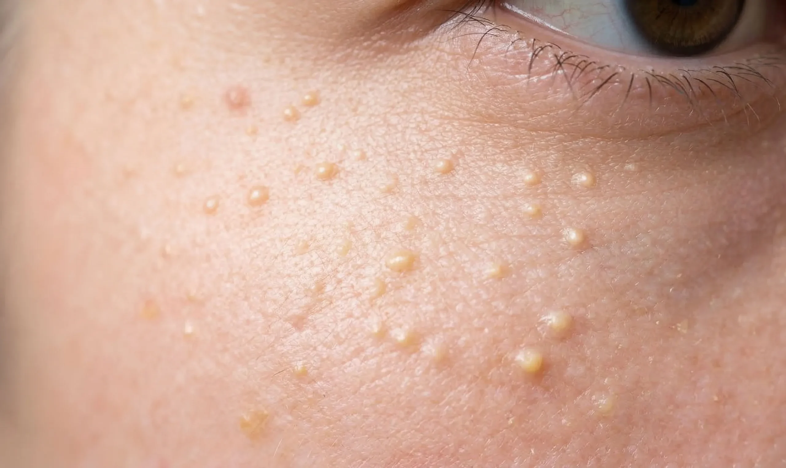 顔の稗粒腫の原因と治し方｜自分で針は危険？皮膚科の費用と除去法