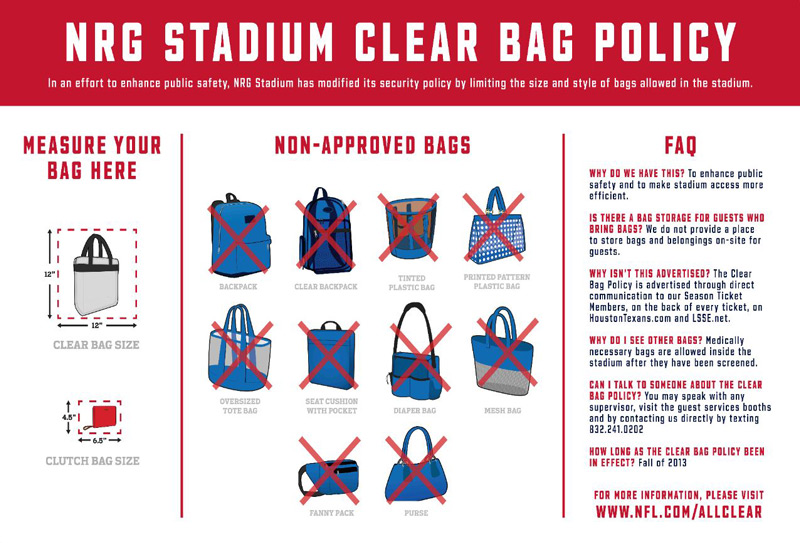 Clear Bag Policy Astros Game