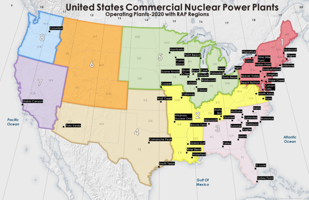 Us Map of Nuclear Power Plants