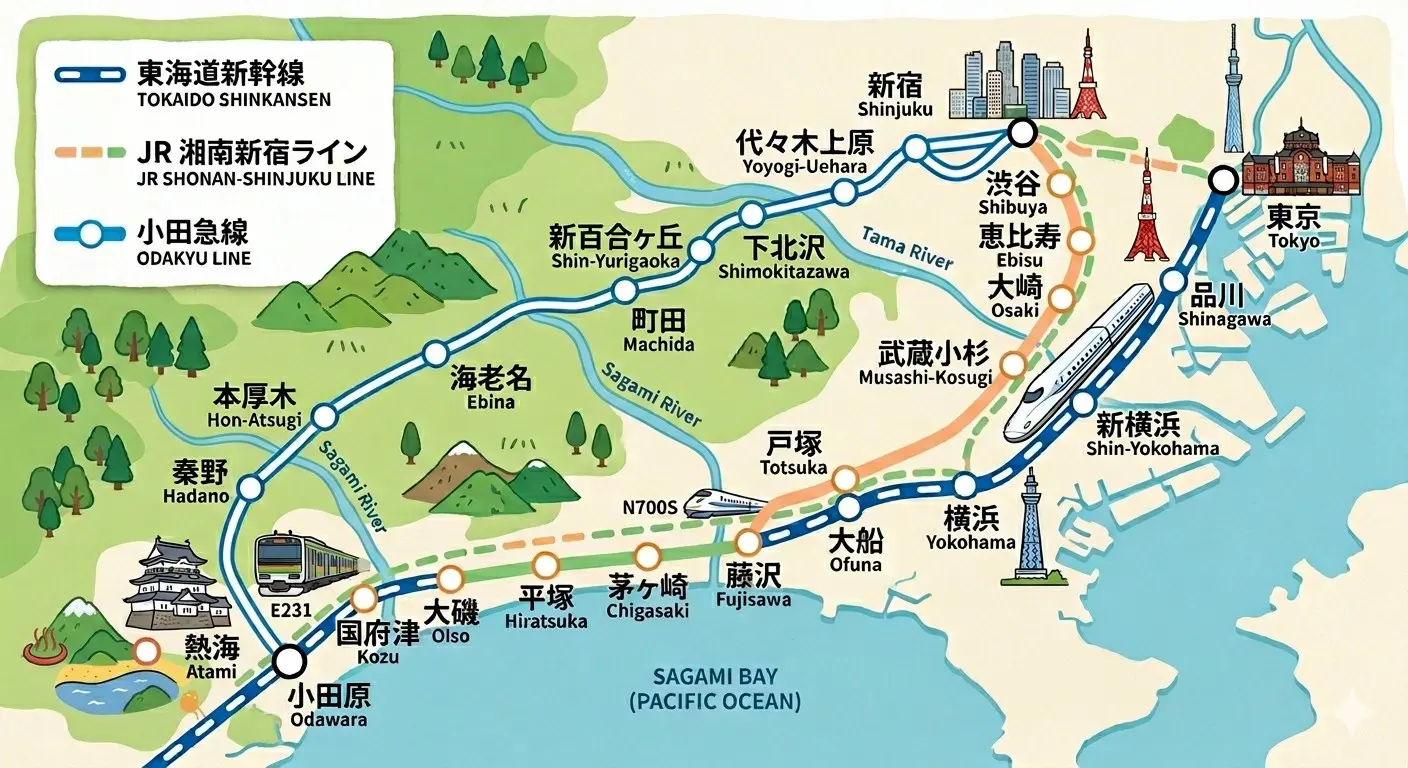 熱海までの行き方徹底比較！新幹線・在来線・車の料金と時間差の真相