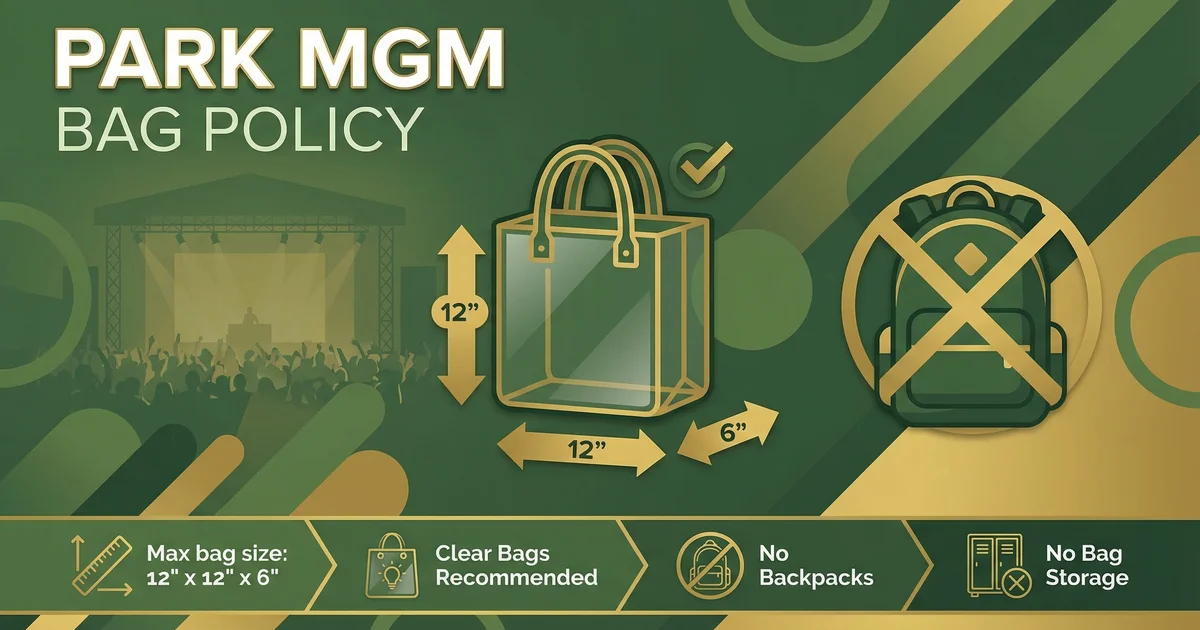 Mgm Grand Concert Bag Policy