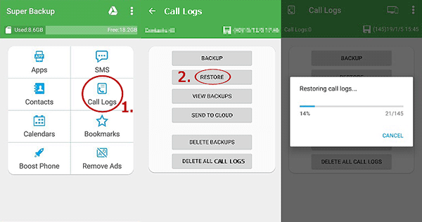 Call Logs Backup & Restore App for Android