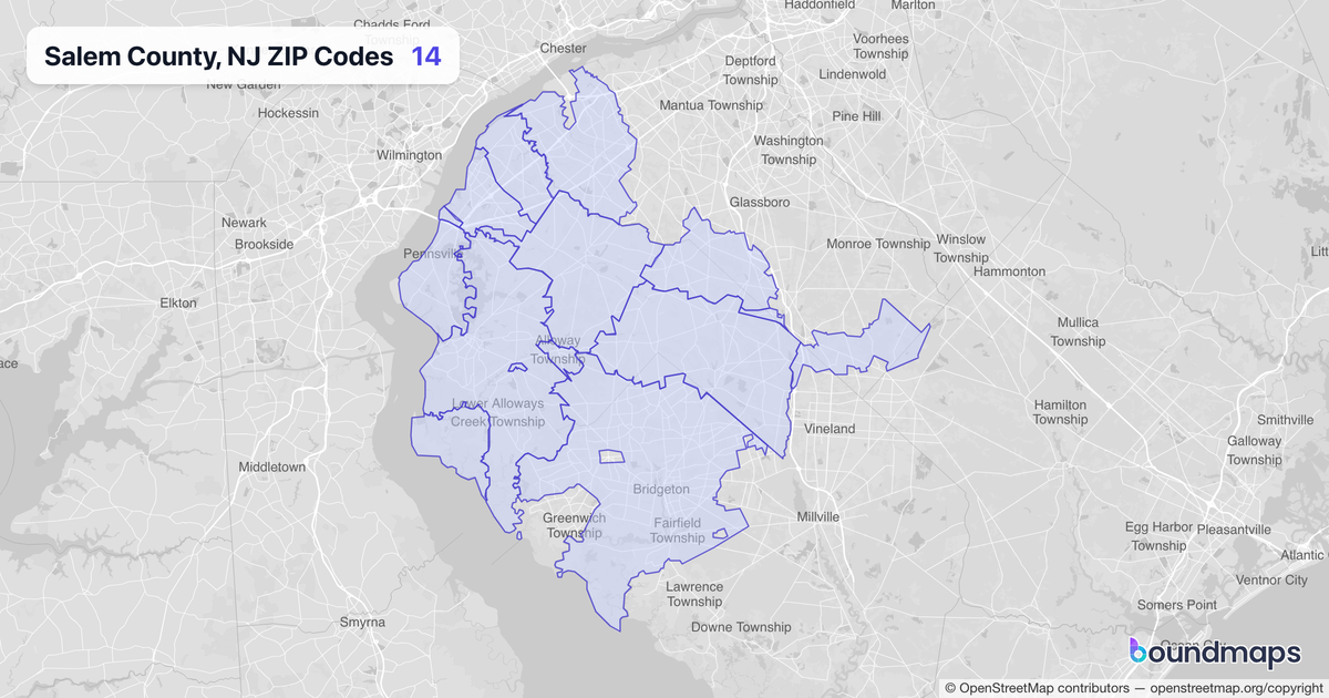 Zip Code Salem Nj