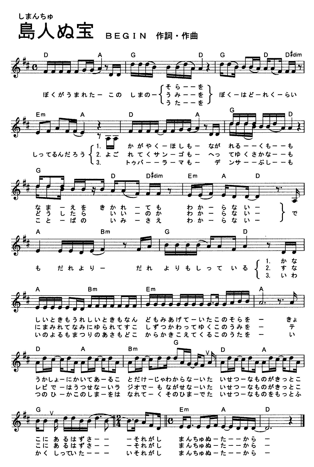 島人ぬ宝の歌詞に宿る真実｜Beginと中学生が紡いだ名曲秘話