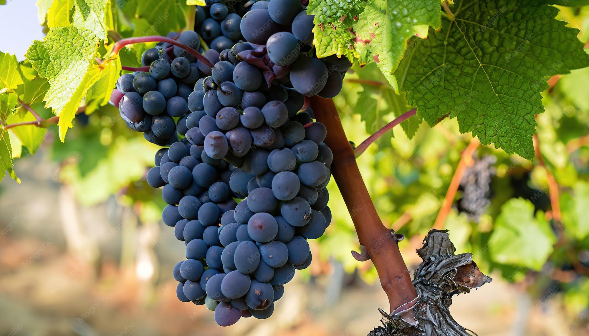 Dark Skinned Grape Also Called Shiraz